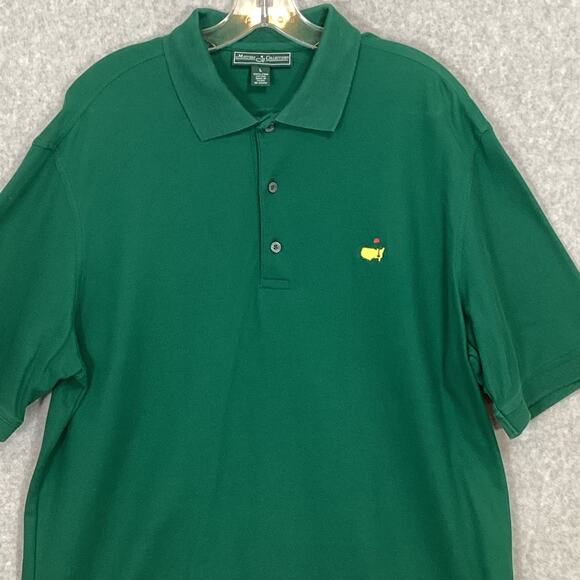 Masters Collection Polo Shirt Size L Pima Cotton Short Sleeve Solid Green Golf - Picture 5 of 16